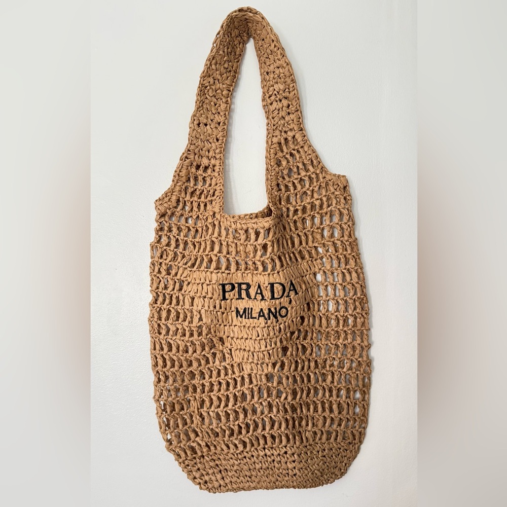 Tan Woven Tote Bag-NEW